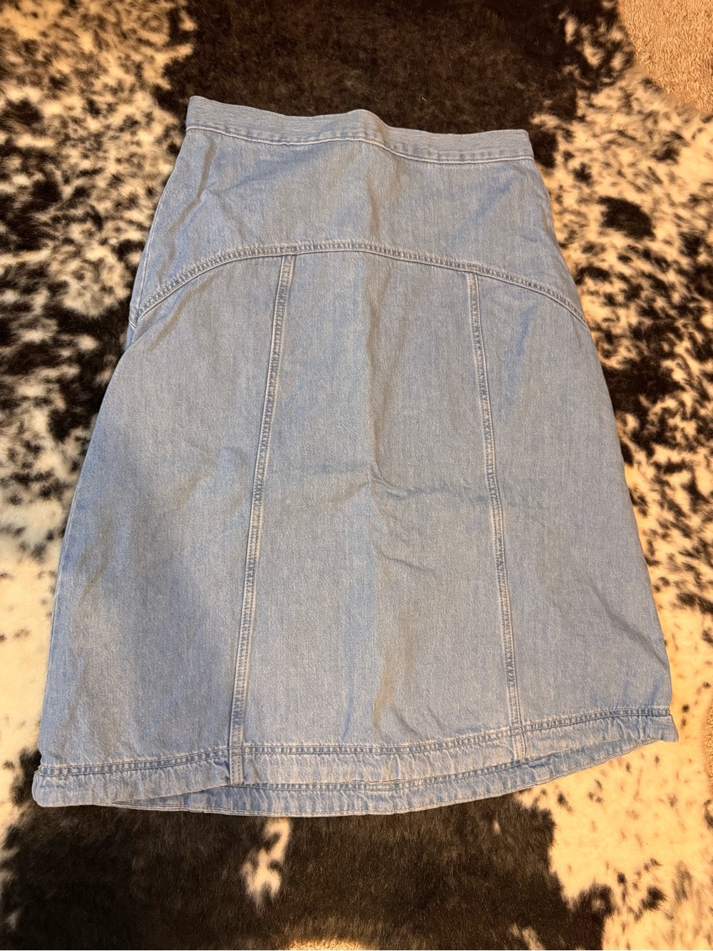 Old Navy Light Blue Denim Midi Skirt